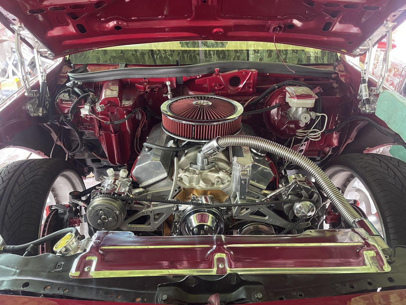 Polished chrome engine bay