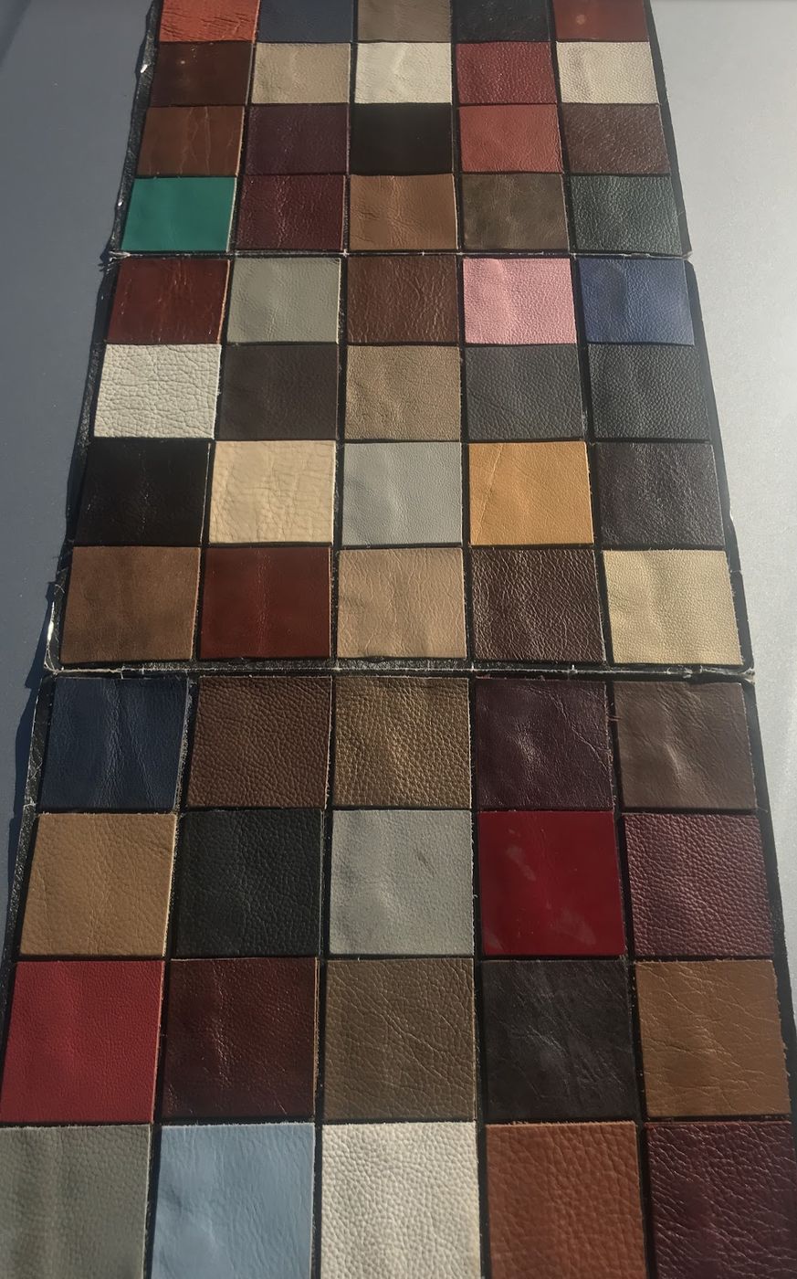 Leather and vinyl color samples
