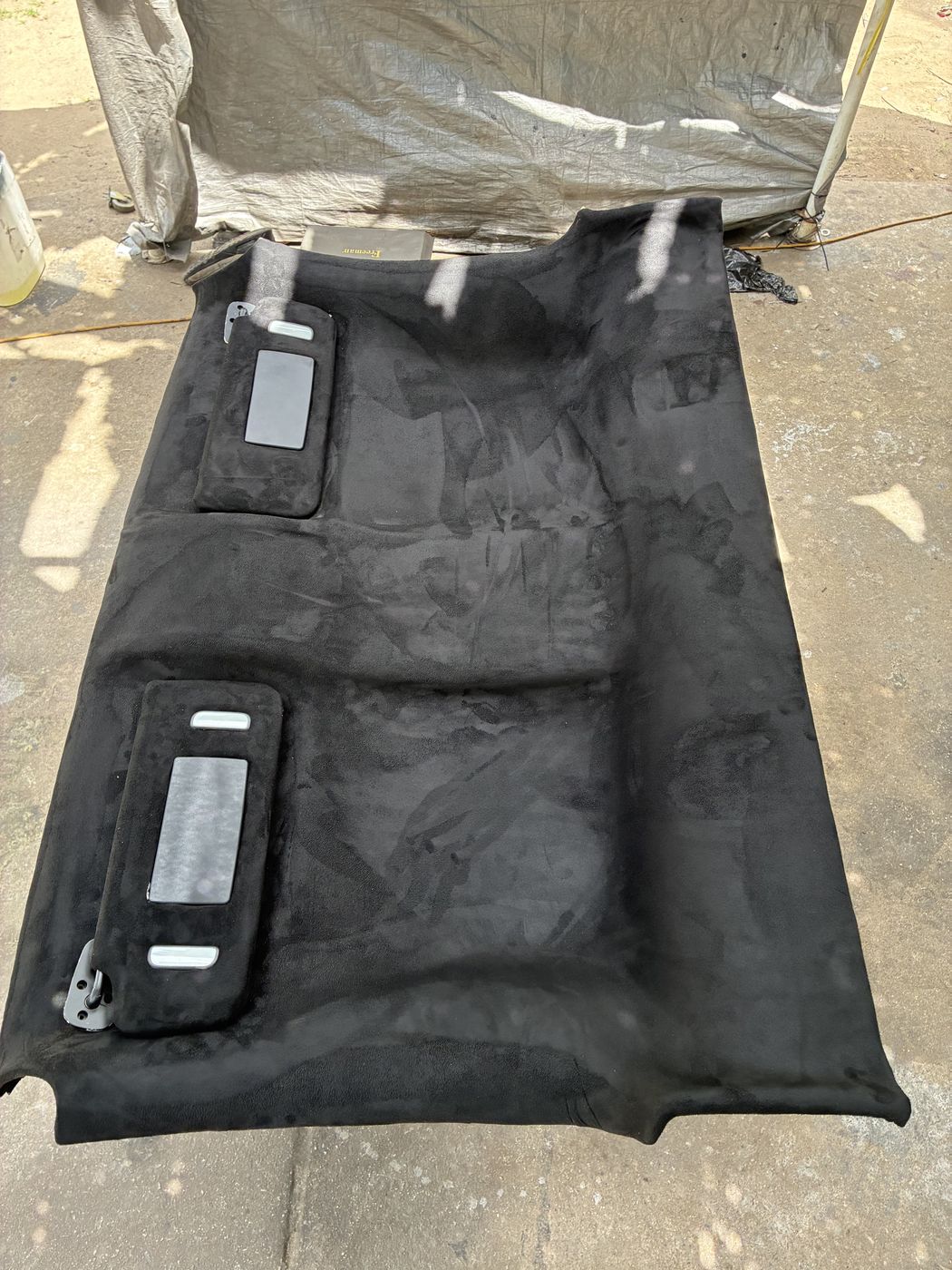 New black carpet ready for install